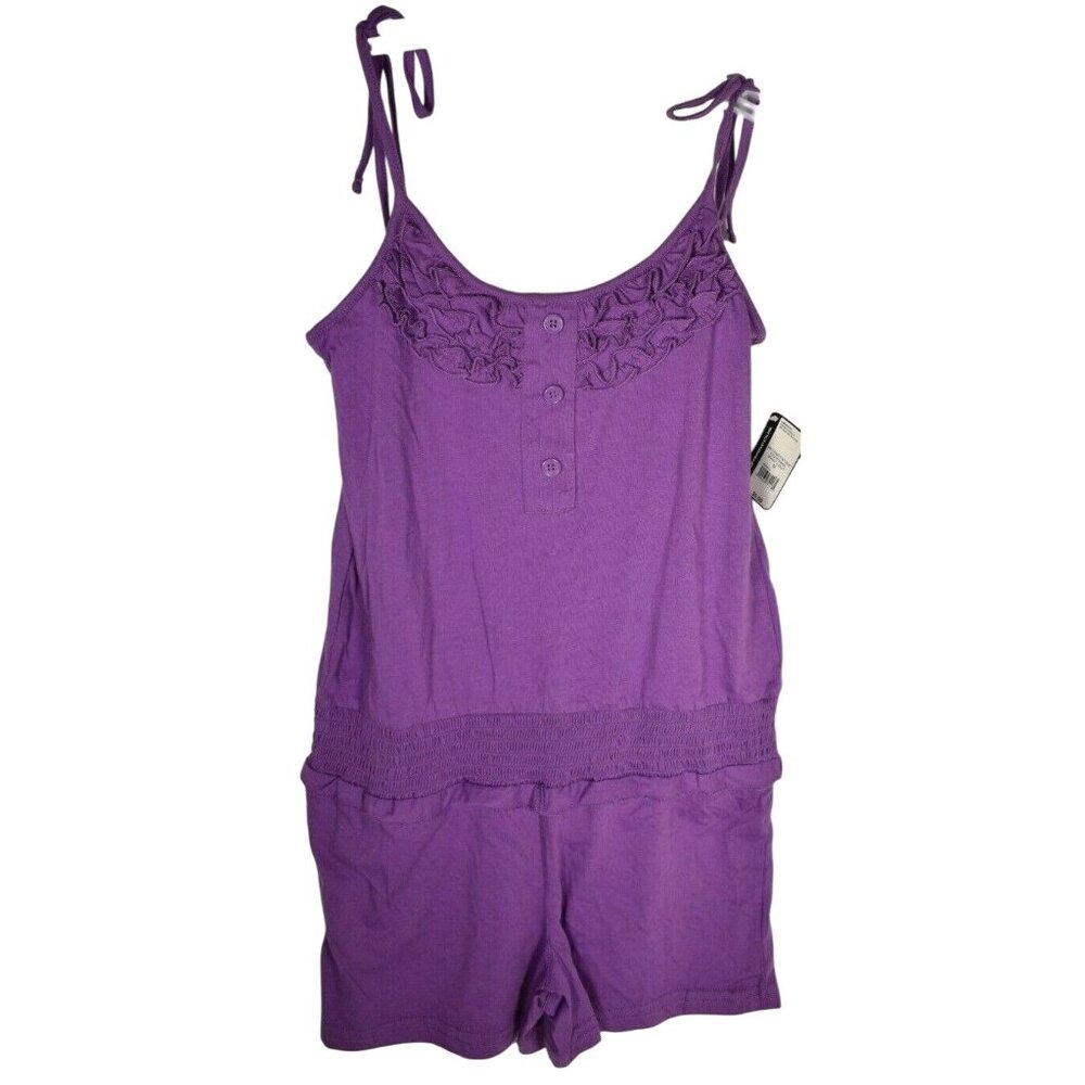 ORageous Girls M Solid One Piece Romper in Bright Violet New